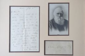 letter, photographs Charles Darwin 